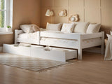 Flair Milo Single Bed with Storage Pine White