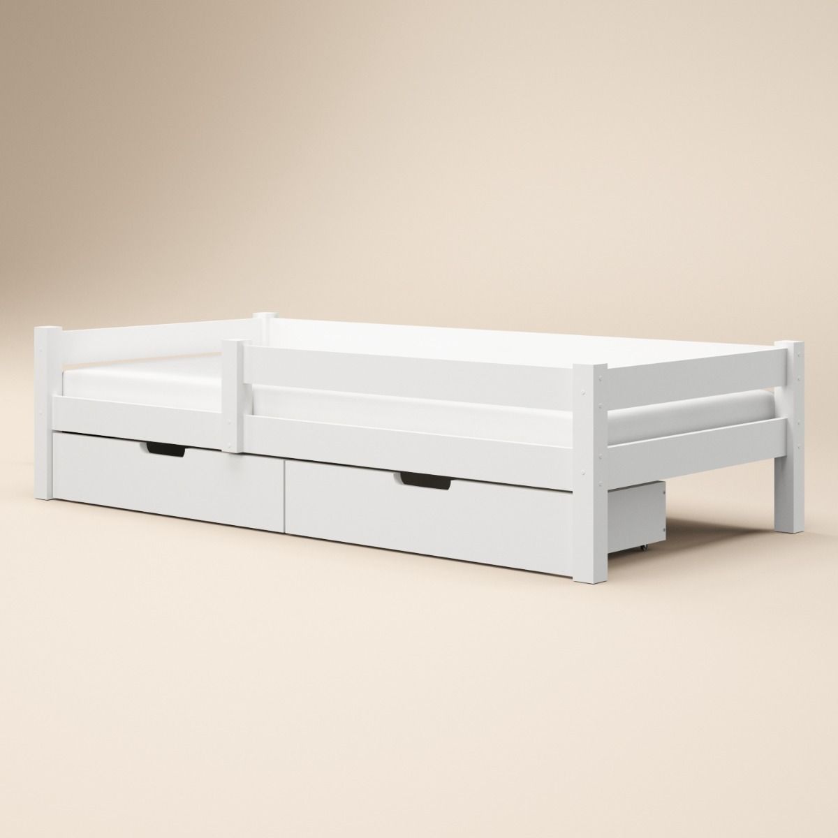 Flair Milo Single Bed with Storage Pine White