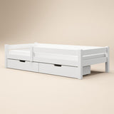 Flair Milo Single Bed with Storage Pine White