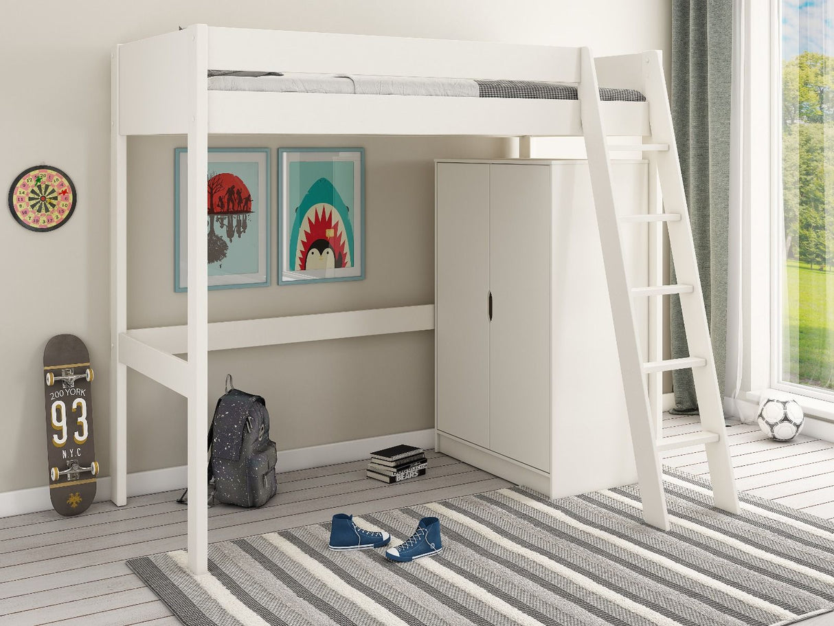 Noomi Tera Solid Wood High Sleeper White (FSC-Certified)