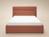 SOLACE+CO Nela Ottoman Bed Woven Fabric Burnt Orange Double