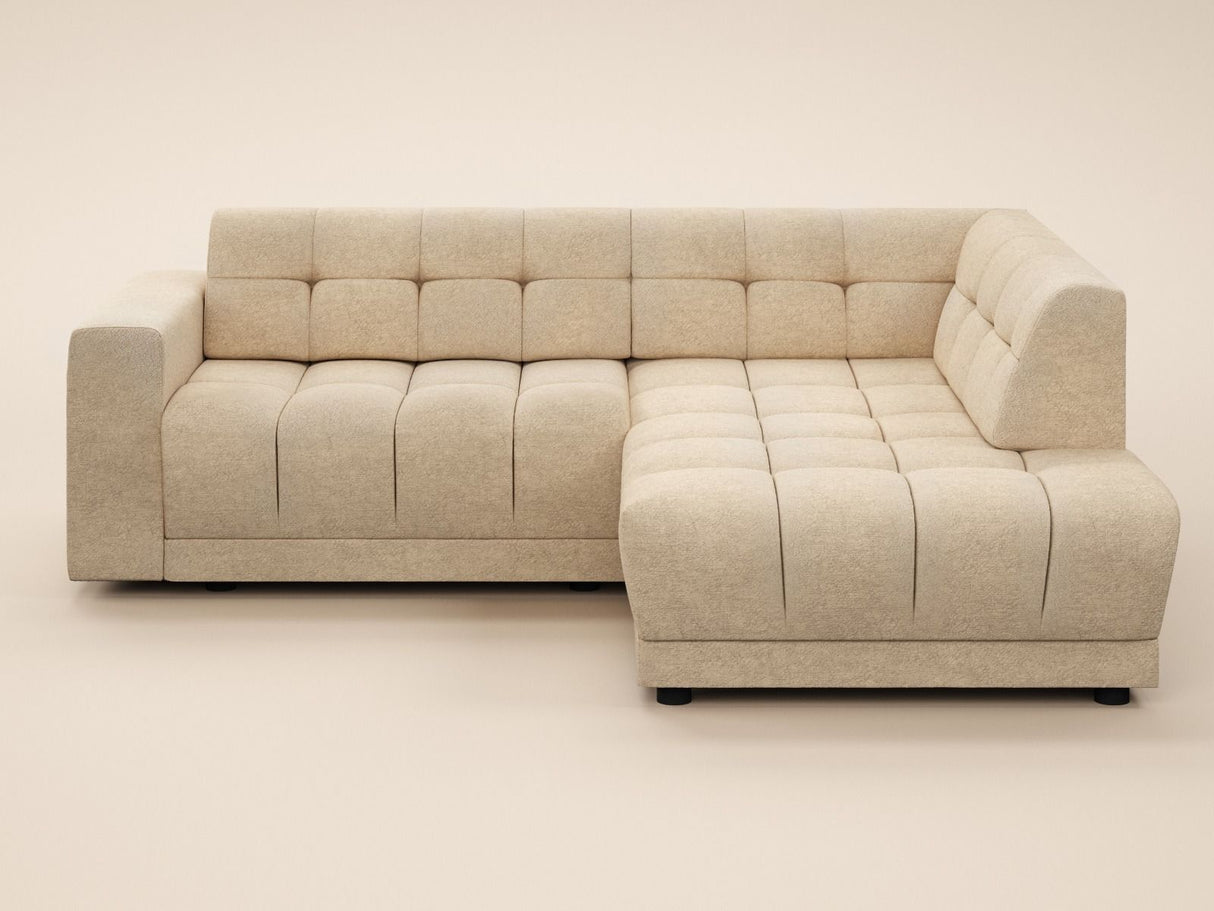 SOLACE+CO Asta 3-Seater Right Corner Sofa Cream Fabric
