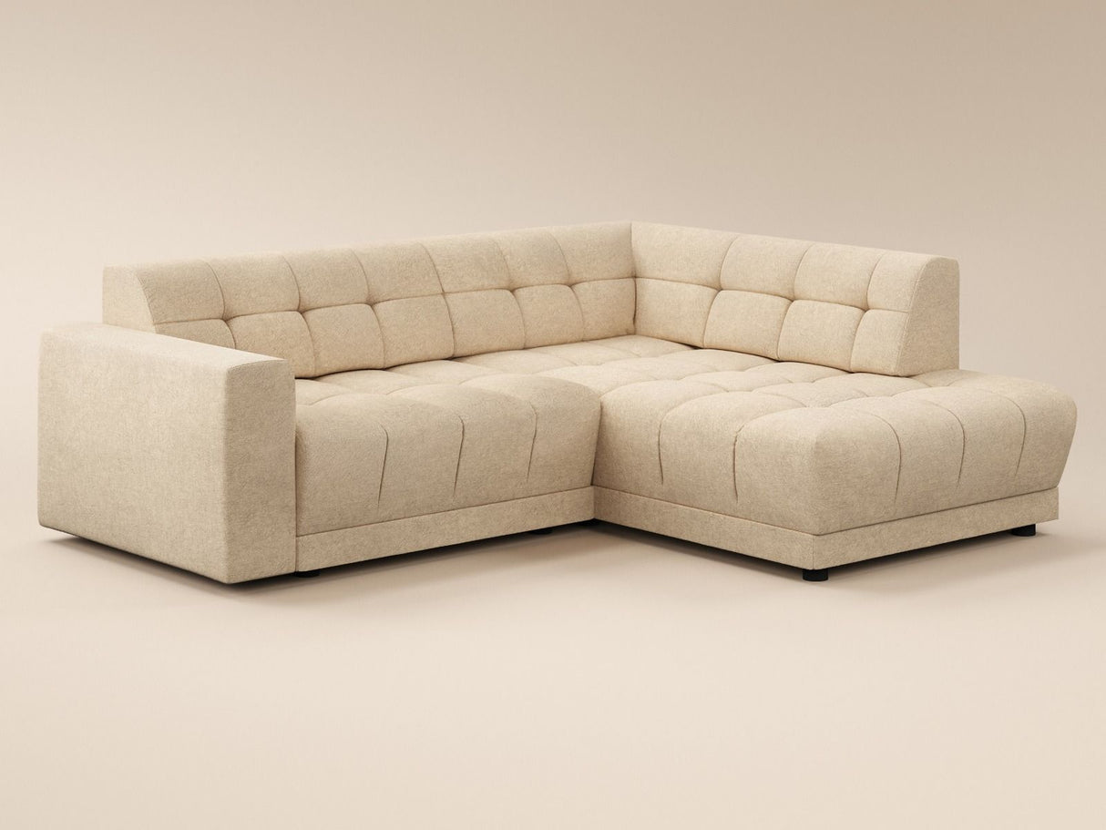 SOLACE+CO Asta 3-Seater Right Corner Sofa Cream Fabric