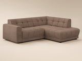 SOLACE+CO Asta 3-Seater Right Corner Sofa Brown Fabric