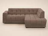 SOLACE+CO Asta 3-Seater Right Corner Sofa Brown Fabric