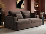 SOLACE+CO Drew 2 Seater Mocha Velvet Sofa