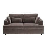 SOLACE+CO Drew 2 Seater Mocha Velvet Sofa