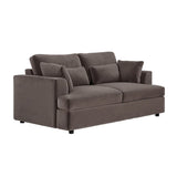 SOLACE+CO Drew 2 Seater Mocha Velvet Sofa