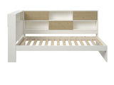 Noomi Jorgi Corner Storage Bed White & Oak (FSC-Certified)