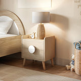 Flair Noah 2 Drawer Bedside Table Oak & White
