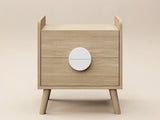 Flair Noah 2 Drawer Bedside Table Oak & White