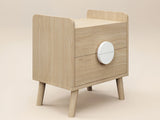 Flair Noah 2 Drawer Bedside Table Oak & White