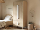 Flair Noah 2 Door Wardrobe with 2 Drawers Oak & White