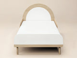 Flair Noah Single Curved Headboard Bed Oak & White