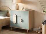Flair Noah Chest of Drawers Sage Green & Oak