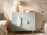 Flair Noah Chest of Drawers Sage Green & Oak