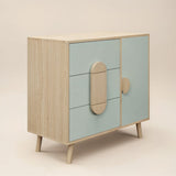Flair Noah Chest of Drawers Sage Green & Oak