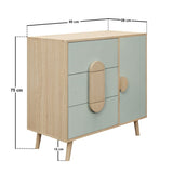 Flair Noah Chest of Drawers Sage Green & Oak