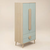 Flair Noah 2 Door Wardrobe with 2 Drawers Sage Green & Oak