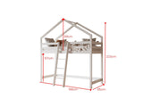 Flair Nook House Mid Sleeper White Wooden