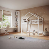 Flair Nook House Mid Sleeper White Wooden