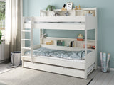 Noomi Bodie Solid Wood Storage Bunk Bed White (FSC-Certified)
