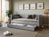 Noomi Erika Guest Bed with Drawer Grey (FSC-Certified)