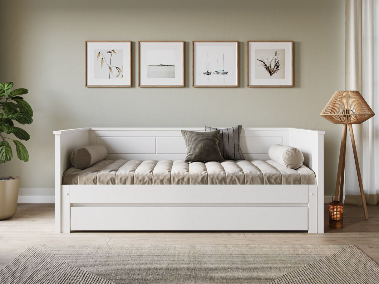 Noomi Erika Guest Bed with Drawer White (FSC-Certified)