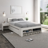 Noomi Pradis Double Storage Bed White (FSC-Certified)