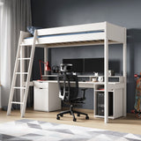 Noomi Tera Solid Wood Gaming High Sleeper White (FSC-Certified)