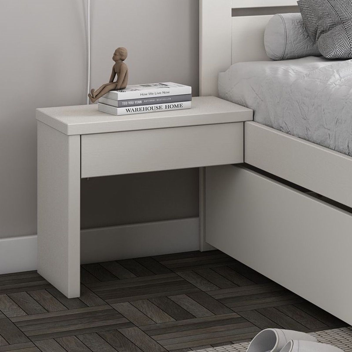 Noomi Pradis Double Storage Bed White (FSC-Certified)