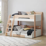Flair Flick Triple Storage Bunk Bed White & Oak