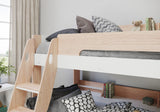 Flair Flick Triple Storage Bunk Bed White & Oak