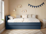 Flair Oli Single Wooden Bed with Drawers Navy