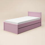 Flair Oli Single Wooden Bed with Drawers Pink
