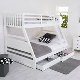 Flair Ollie Triple Bunk Bed with Drawers White