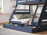 Flair Ollie Triple Bunk Bed with Drawers Navy