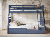 Flair Ollie Triple Bunk Bed with Drawers Navy