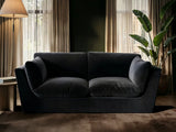 SOLACE+CO Orson 3 Seater Sofa Black Velvet