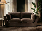 SOLACE+CO Orson 3 Seater Sofa Brown Velvet