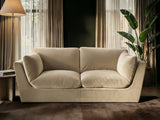 SOLACE+CO Orson 3 Seater Sofa Beige Velvet