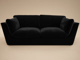 SOLACE+CO Orson 3 Seater Sofa Black Velvet