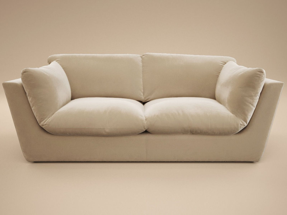 SOLACE+CO Orson 3 Seater Sofa Beige Velvet
