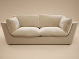 SOLACE+CO Orson 3 Seater Sofa Beige Velvet