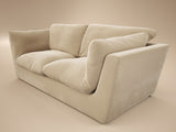 SOLACE+CO Orson 3 Seater Sofa Beige Velvet
