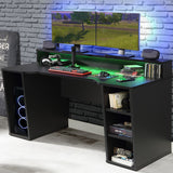 Flair Power X Gaming Desk with RGB LED Black