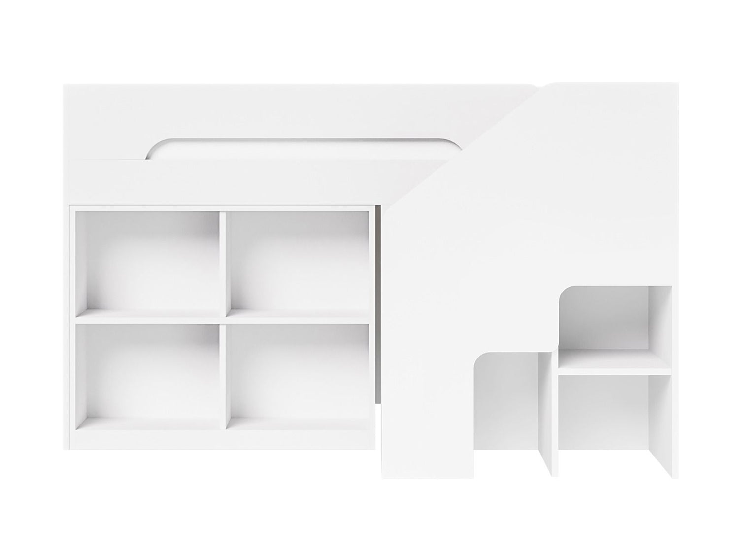 Flair Quinn Staircase Mid Sleeper Bed with Storage White