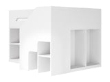 Flair Quinn Staircase Mid Sleeper Bed with Storage White