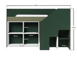 Flair Quinn Staircase Mid Sleeper Bed with Storage Green