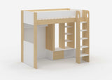 Flair Hampton High Sleeper with Wardrobe White & Oak